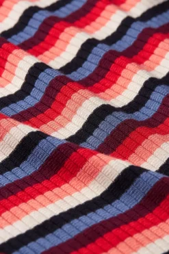 King Louie Tops & Shirts<Turtle Top Ocra Stripe Poppy Red