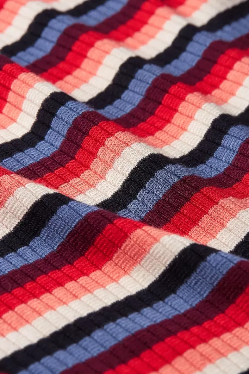 King Louie Tops & Shirts<Turtle Top Ocra Stripe Poppy Red